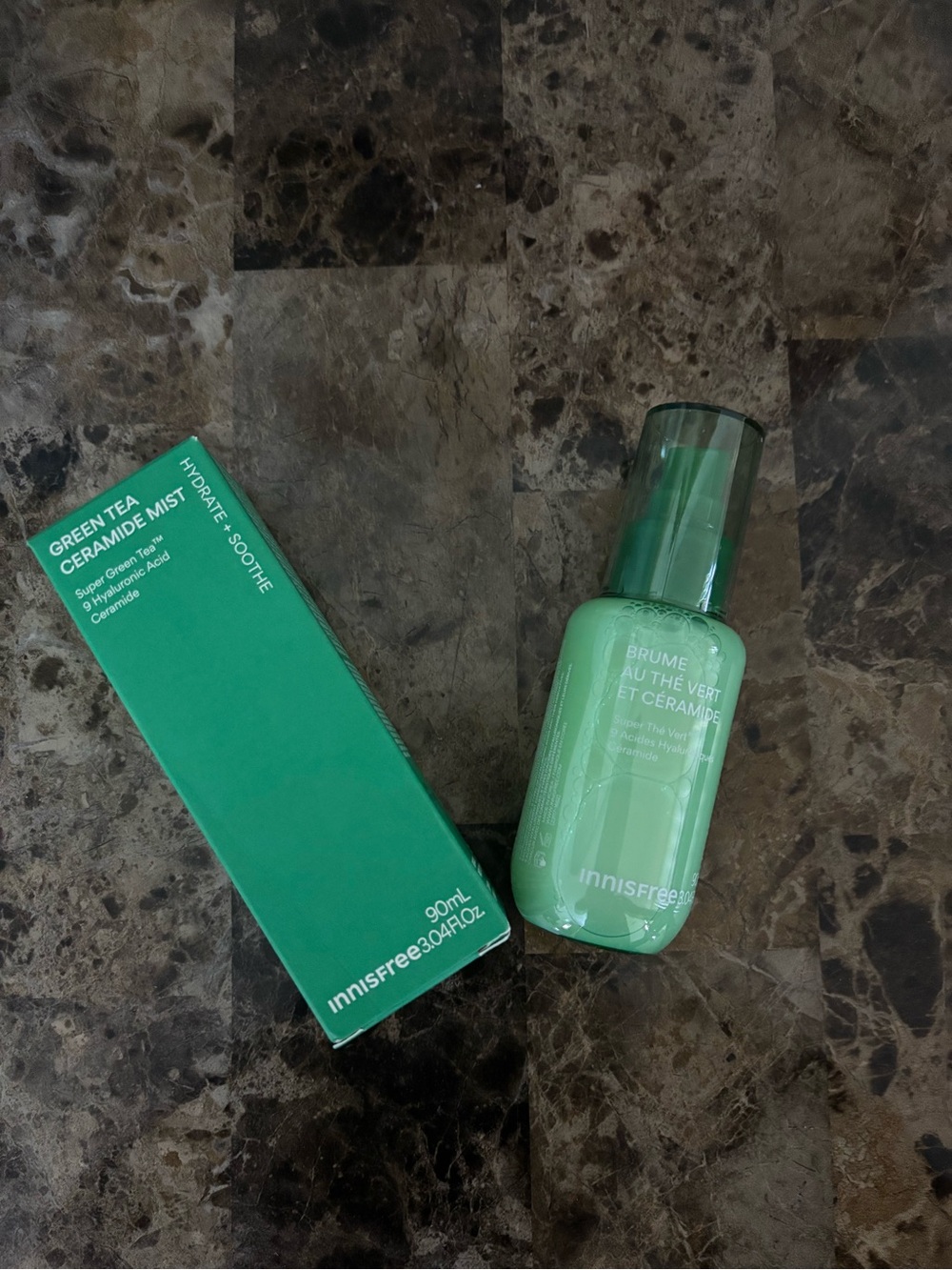 Innisfree Green Tea Ceramide Hydrate + Soothe Mist 3.04oz Korean Skincare New